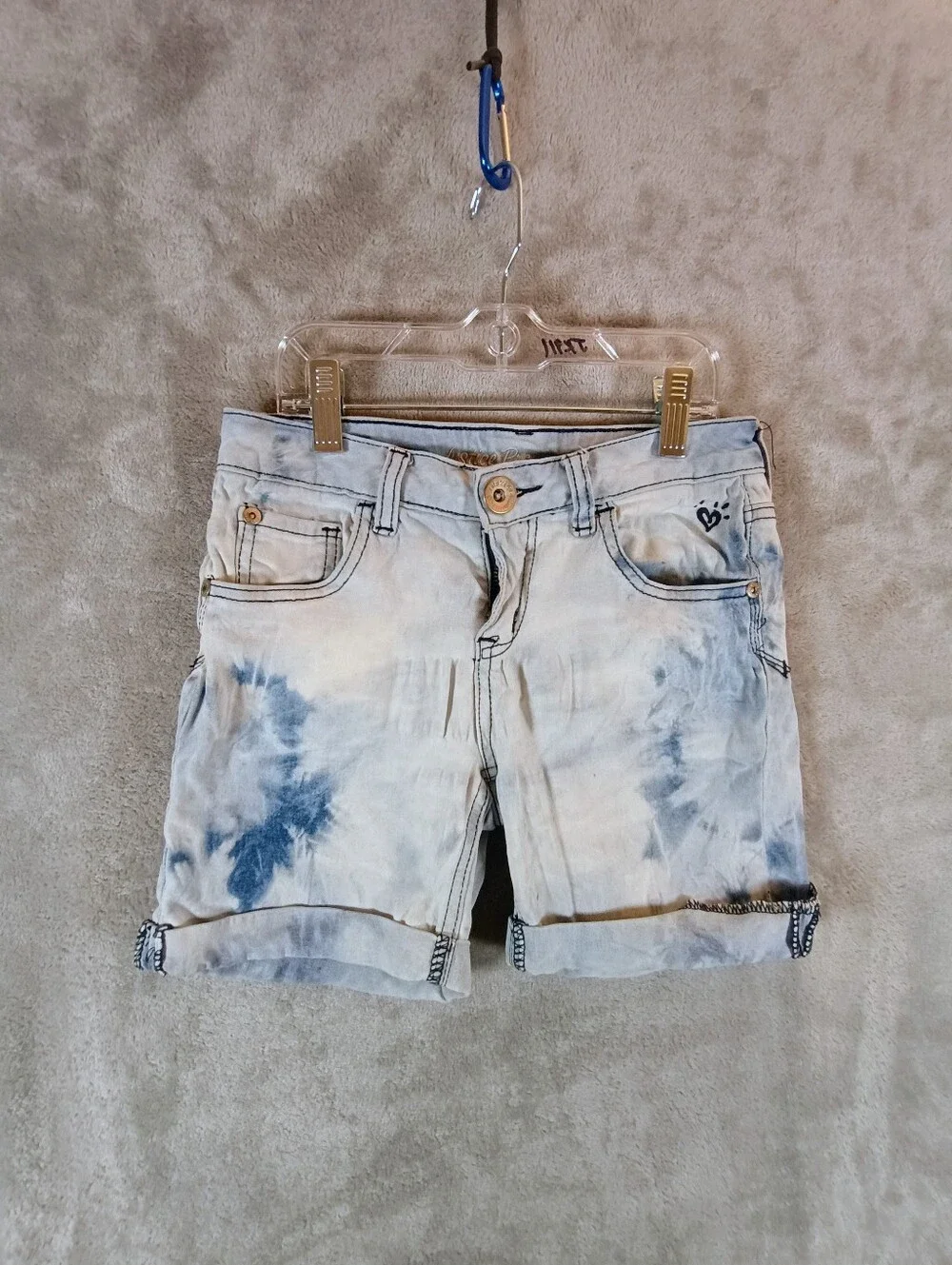 Justice Brand Girls Stylish Tie-Dye Girls Cuffed Hem Shorts Size 10 Reg